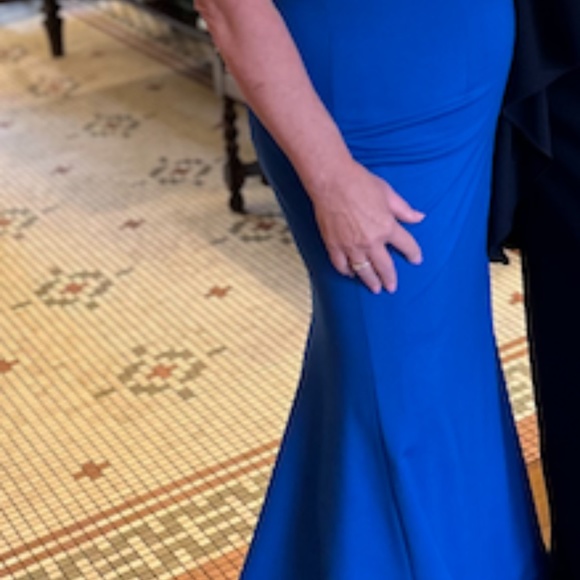 Cameron Blake - 120604 Asymmetrical Seamed Evening Dress (SIZE 12) - Picture 4 of 4